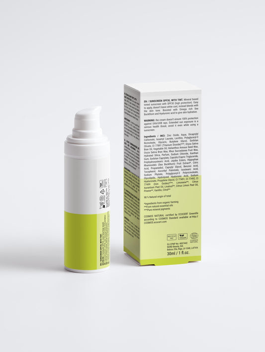 Sunscreen SPF30, with tint